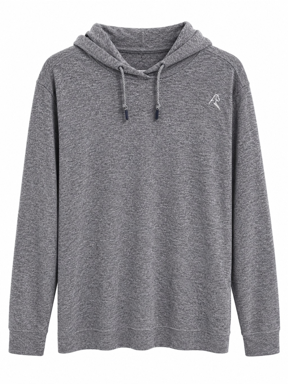 Rhoback Men's Gray Blue Heather Performance Pullover Hoodie Sweatshirt